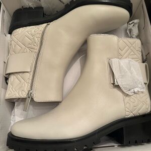 White Boots NIB ankle Karl Lagerfeld